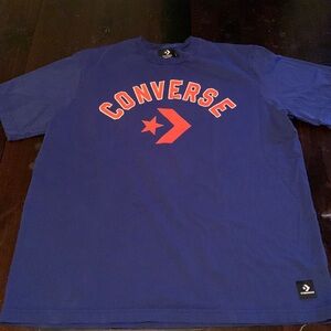 Converse blue and orange t shirt made in Italy medium